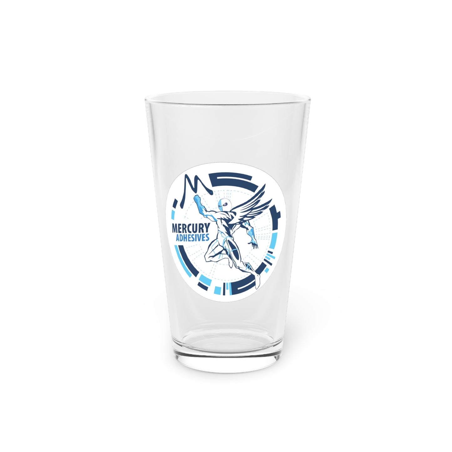 Mercury Adhesives Pint Glass, 16oz